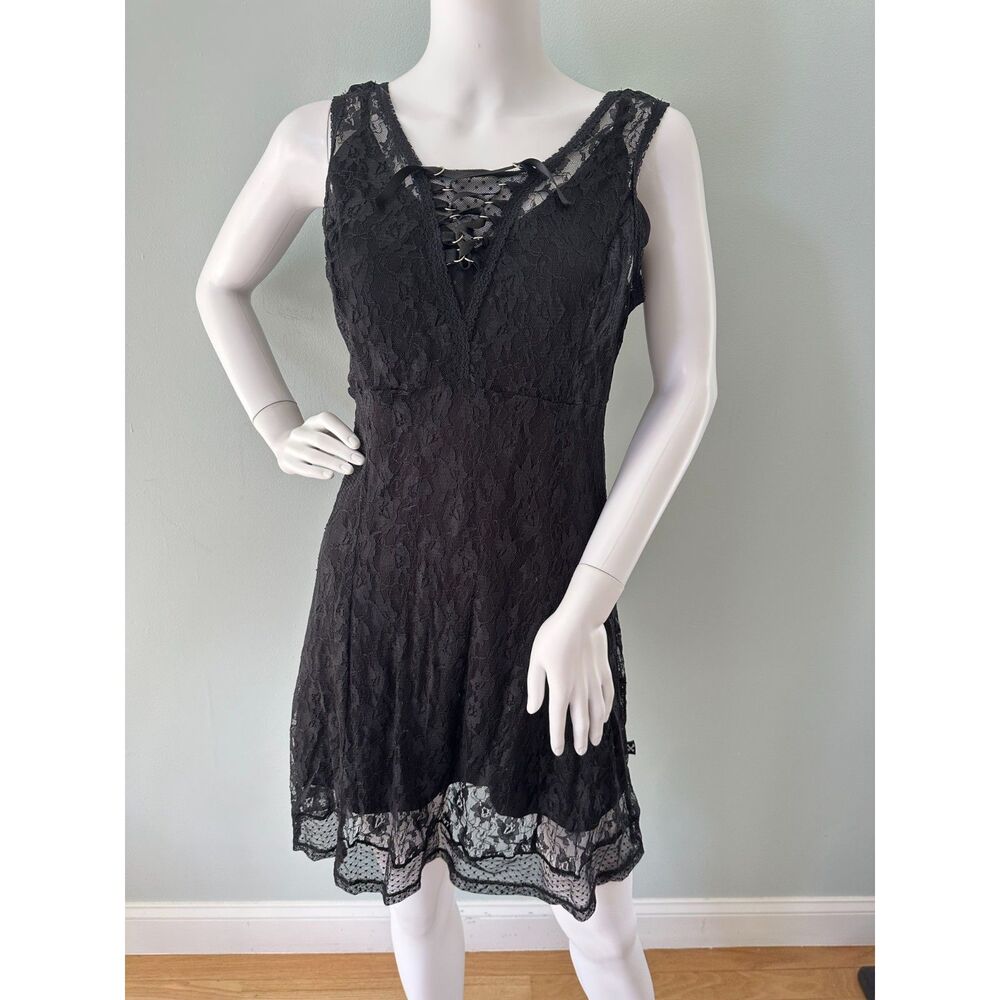 Royal Bones by Daang Goodman Goth Black Corset Dress size Medium